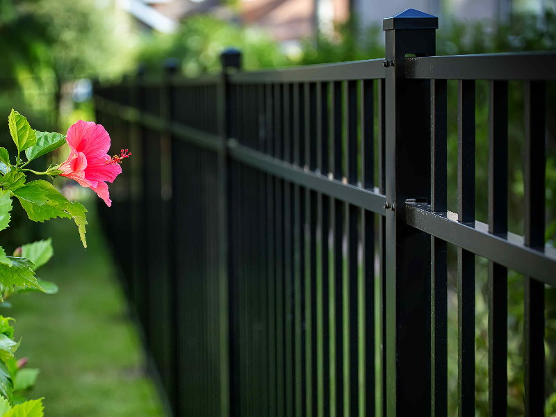 Photo of an aluminum fence from a Central Alabama fence company