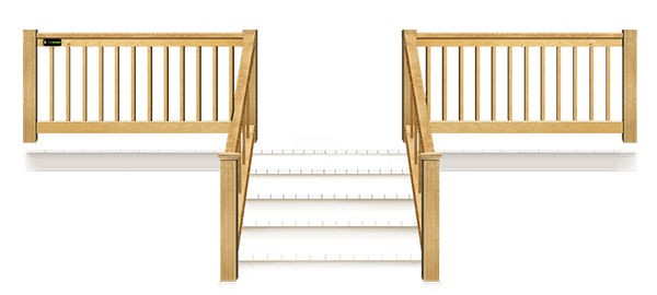 Wood railings for decks in Central Alabama